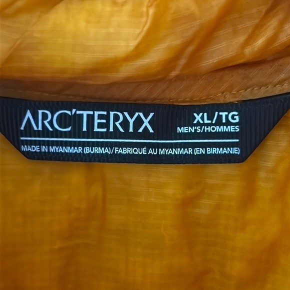 Arc’teryx • Lightweight Cerium Hoodie Size Extra Large Edziza Yellow Orange - Picture 4 of 16